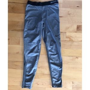 Grey Nike Pro Leggings